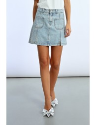 Denim mini skirt 