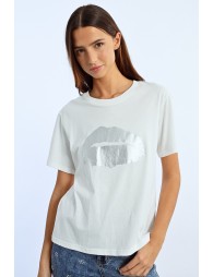 Camiseta de manga corta con estampado frontal