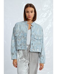 Veste en jean et sequins