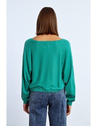 Pull crop motif cœur