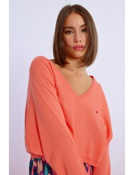 Pull crop motif cœur