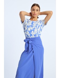 Falda midi con lazada