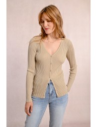 Ribbed knit cardigan