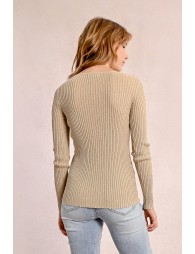 Ribbed knit cardigan