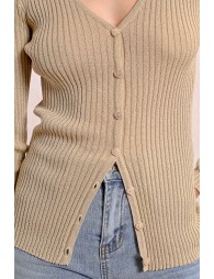 Ribbed knit cardigan