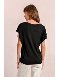 Ruffled T-shirt