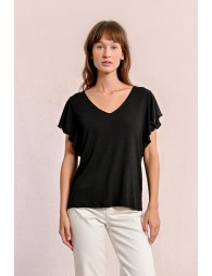 Ruffled T-shirt