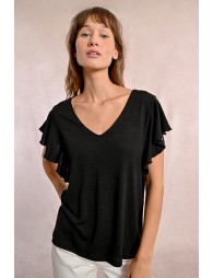 Ruffled T-shirt