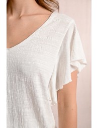 Ruffled T-shirt