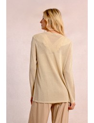 Open, iridescent cardigan