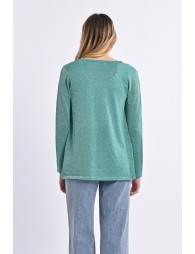 Open, iridescent cardigan