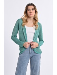 Open, iridescent cardigan