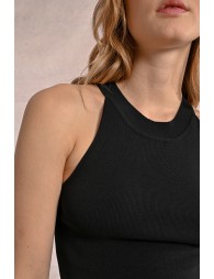 Top escote halter con cuello cerrado