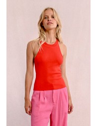 Top escote halter con cuello cerrado