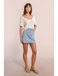 Short denim skirt