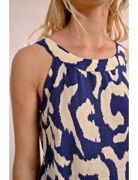 Top de cuello halter con estampado