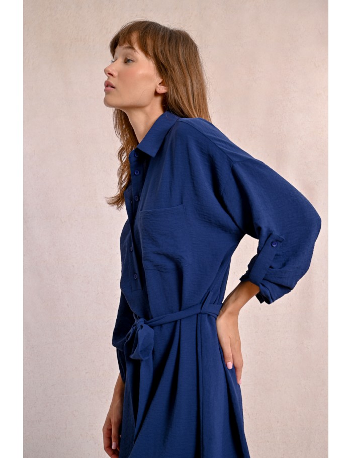 Short tieable shirt dress