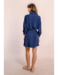 Short tieable shirt dress