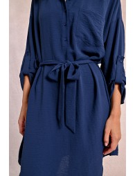 Short tieable shirt dress