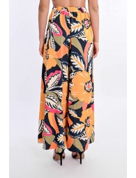 Wide printed pants