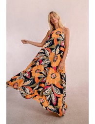 Long printed dress