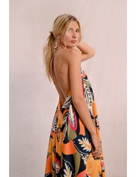 Long printed dress