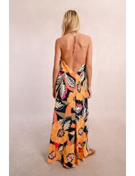 Robe longue imprimée