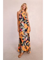 Long printed dress