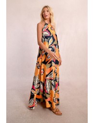 Long printed dress