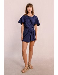 Tie-at-the-waist short jumpsuit