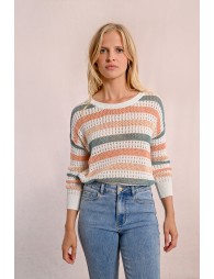 Openwork knit sweater