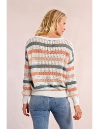 Openwork knit sweater