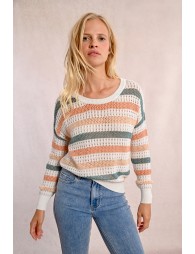 Openwork knit sweater