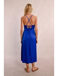 Long cross back dress