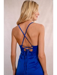 Long cross back dress