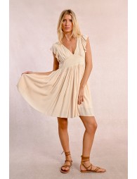 Robe courte plissée