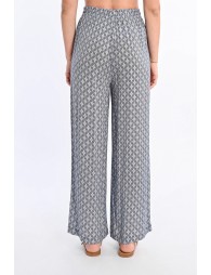 Pantalón largo con estampado y lazada