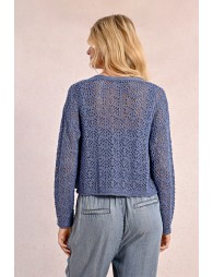 Openwork knit cardigan