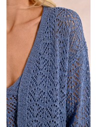 Openwork knit cardigan