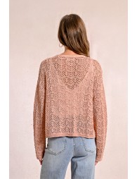 Openwork knit cardigan