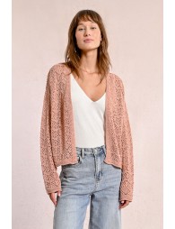 Openwork knit cardigan