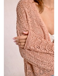 Openwork knit cardigan