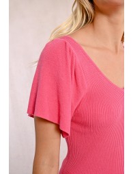 Ruffled knit top