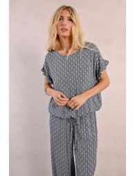 Top oversize imprimé