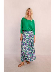 Long floral skirt