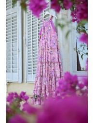 Long dress with ruffles