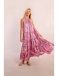 Robe longue à volants