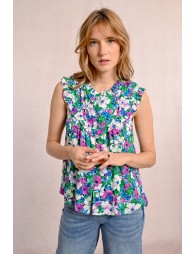 Sleeveless printed top