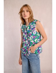 Sleeveless printed top