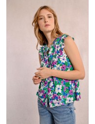 Sleeveless printed top